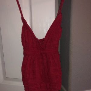 pink cross back tank top